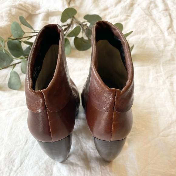 Brown genuine leather ankle platform boots. MAX STUDIO UMBERTO/ COGNAC - Picture 4 of 16